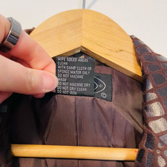 Vintage Selene Sport Animal Print Brown Jacket Size Medium - Picture 3 of 7